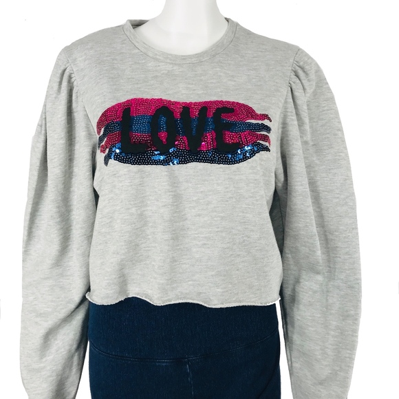 Zara Tops - ZARA Sweatshirt Womens Size Medium Crop Top